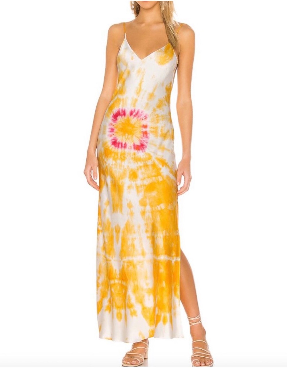DANNIJO Bullseye Yellow & Pink Tie-Dye Dress